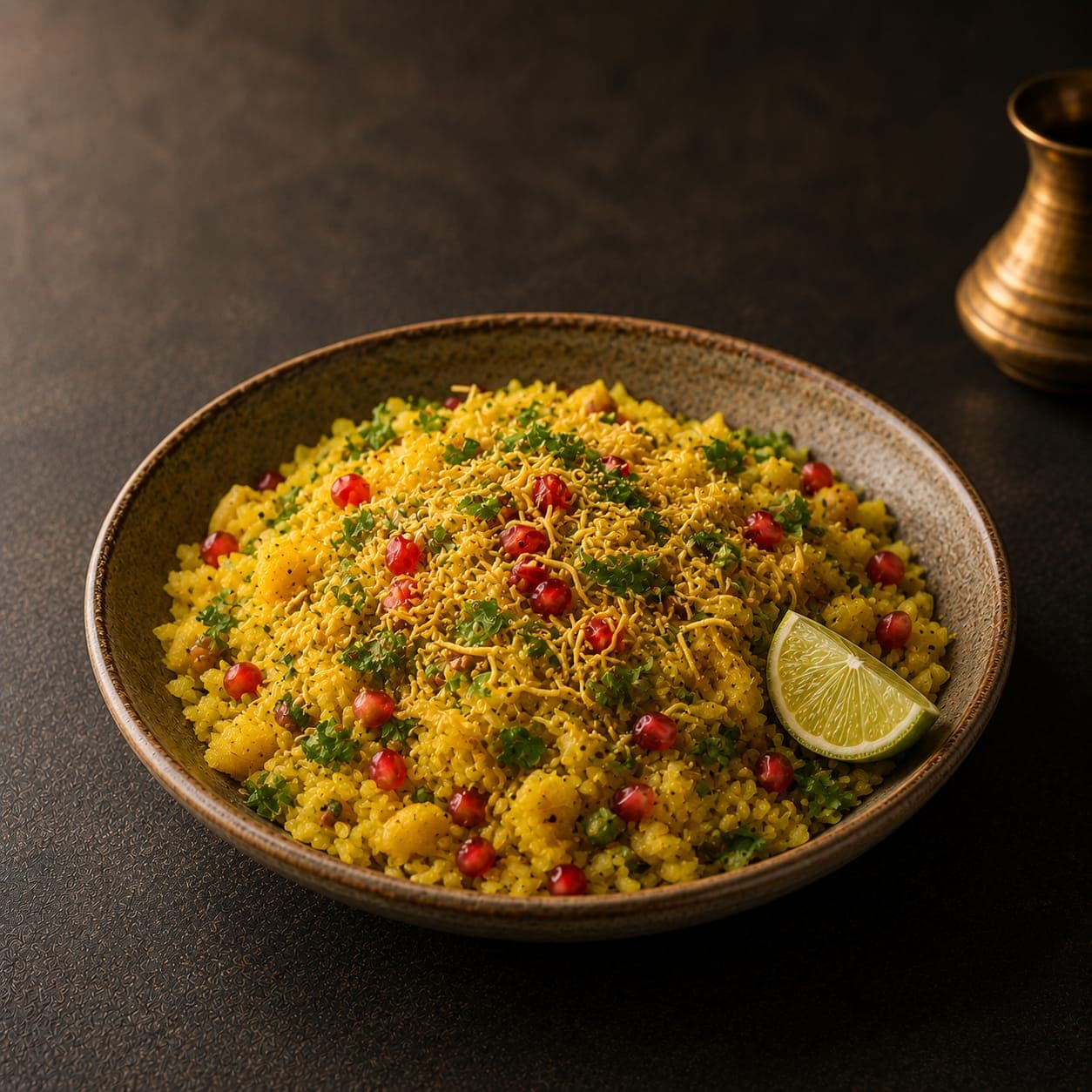 Poha with Sev & Lime
